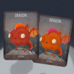 Dragon Dubbelsidiga Tokens - 5-pack
